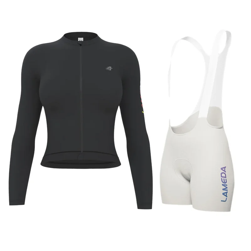 Lameda Set di vestiti da ciclismo Pantaloncini da ciclismo leggeri e sottili Maglia da ciclismo Camicia da ciclismo da donna ad alta elasticità Pantaloncini da ciclismo