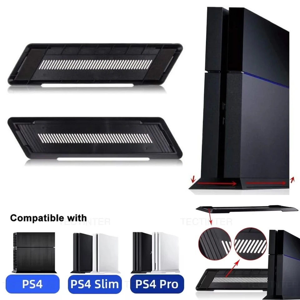 Vertical Cooling Bracket Stand for PS4/PS4 Slim/PS4 Pro Console Non-Slip Mount Base Holder for PlayStation 4 Gaming Accessories