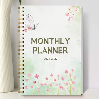 2026-2027 A5 Weekly & Monthly Planner – Jan 2026 to Dec 2027 Spiral Organizer with Calendar & Notes, School & Office Supplies