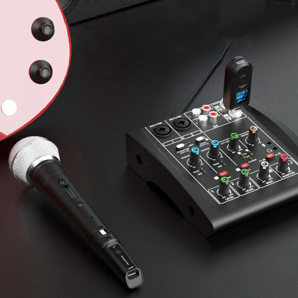 Convertitore per microfono wireless Trasmettitore e ricevitore XLR Sistema cablato a wireless per mixer audio Microfono dinamico Chitarra elettrica