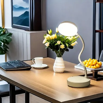 Table Lamp USB Rechargeable Desk Lamp Foldable Office Work Lamp Eye Protection Light Touch Readin Portable Table Lamp Bedside