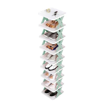 Fresh Fab Finds 9Tier Blue Narrow Entryway Shoe Rack
