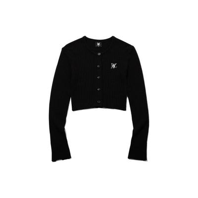 wooalong Signature slim basic crop cardigan