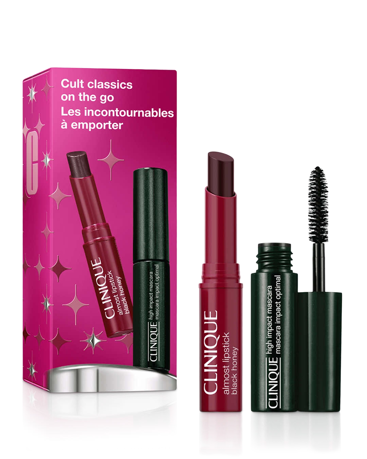 Clinique Cult Classics on the Go: High Impact Mascara + Black Honey Lip Mini Gift Set ($29 value)