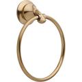 Delta Linden™ Wall Mount Round Closed Towel Ring Bath Hardware Accessory Metal in Yellow/Brown | 7.87 H x 6.5 W x 2.56 D in | Wayfair 79446-CZ