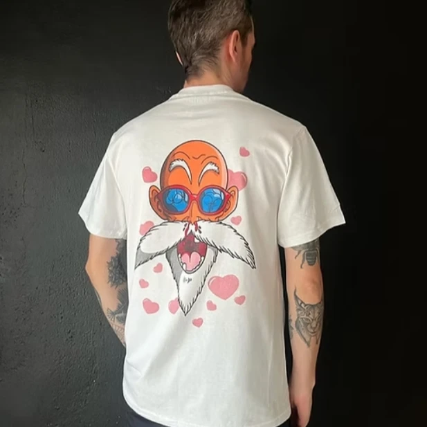 Sommer Trendy Übergroßen Anime Master Roshi Grafiken T Shirts männer Kleidung Baumwolle Lose Frauen Kurzarm T Top Y2k Kleidung Image