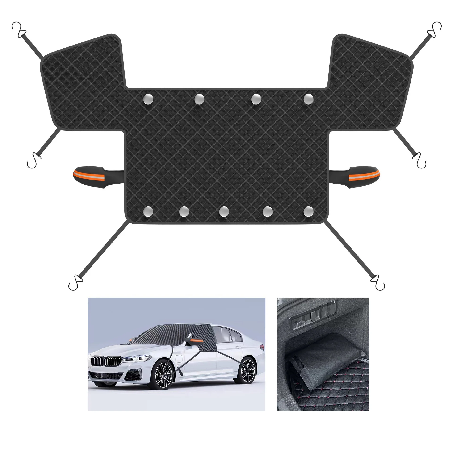 Auto Windschutzscheibe Schnee Abdeckung Eis Frost Prävention Winter Zubehör Seite Fenster Glas Schutz Sonnenschirm Auto Abdeckung Außen Image