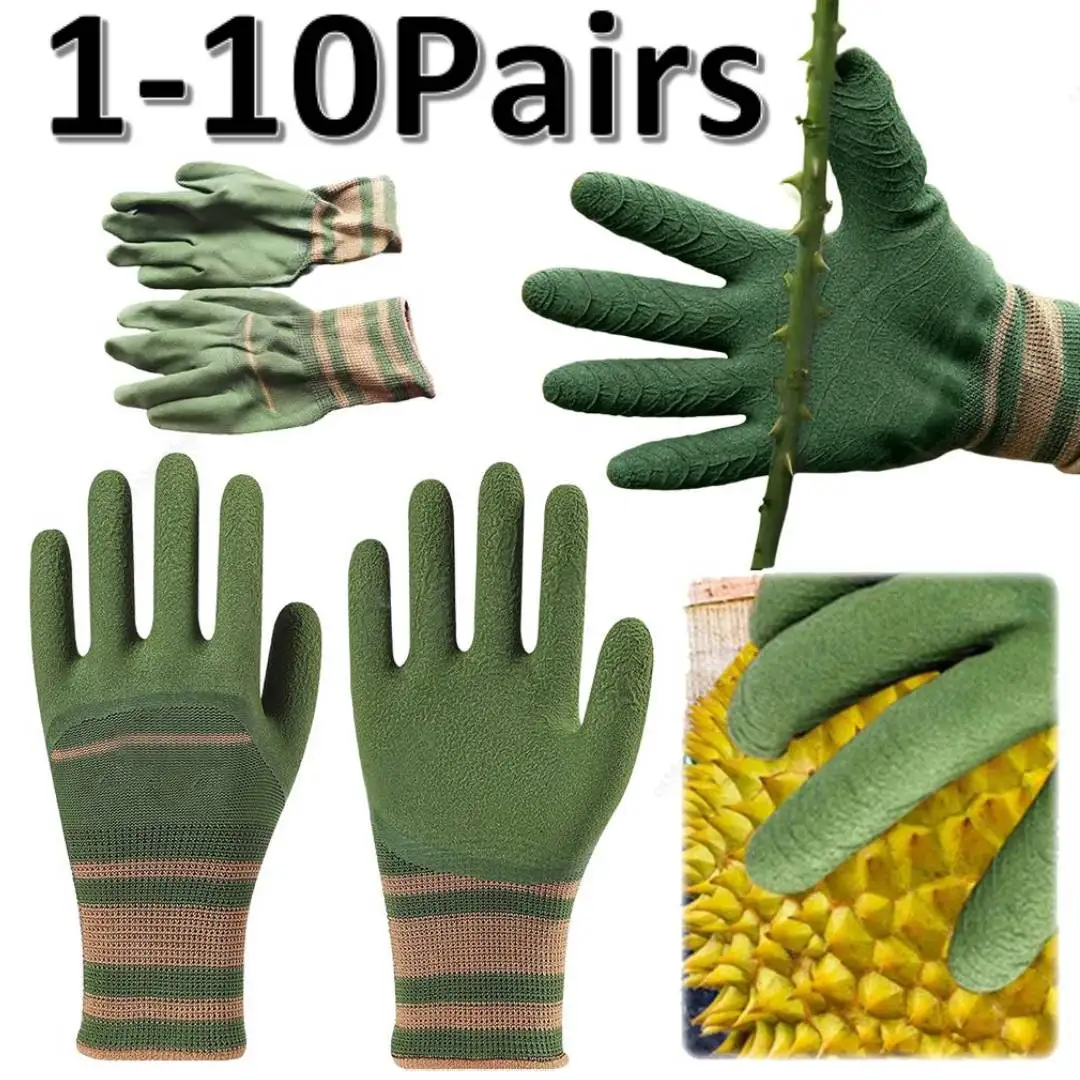 1–10 Paar Gartenhandschuhe, dornensicherer Schutzhandschuh, atmungsaktive Rosenhandschuhe, Gartenhandschuhe für Kaktus, Rose und Brombeere Image