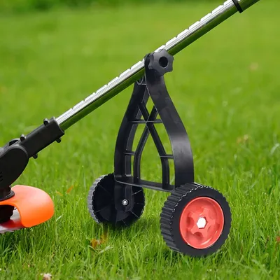 Einstellbare String Trimmer Unterstützung Räder Push Rasenmäher Ständer Hilfs Räder Universal Rasenmäher Ständer Für Pinsel Cutter Teil