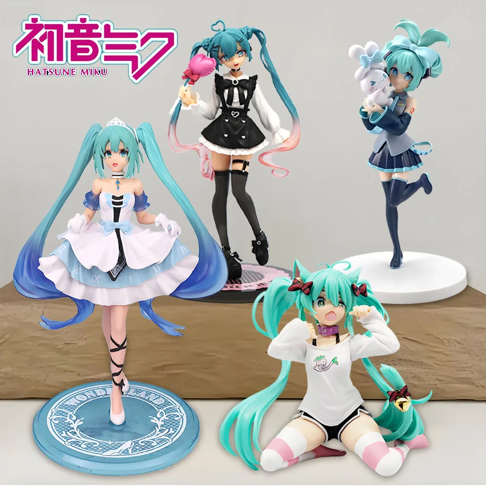 20CM Anime Hatsune Miku X Cinnamoroll Figur Anime Peripherie Sammeln Modelle Dekorative Dekorationen Kinder Kawaii Geschenk Image