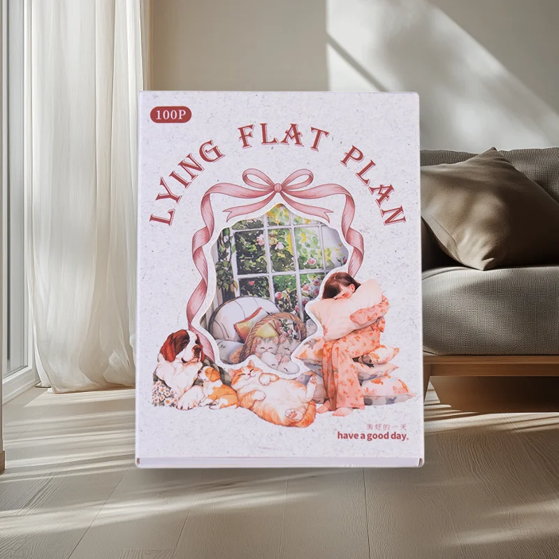 1 Packung Laid Back Plan Series Charakter Landschaft Journal Set Aufkleber für Dekoration Collage 1 Design Image