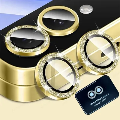 Diamant Metall Ring Objektiv Glas Für Samsung Galaxy Z Flip 7 6 5 Kamera Objektiv Schutz Für Galaxy Z Flip 7 FE Kamera Film Abdeckung