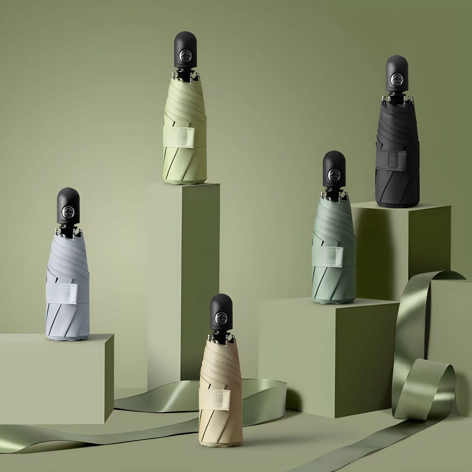 Kleiner, frischer 8-Knochen-Sonnenschutz aus 50 % automatischem Vinyl und UV-Sonnenschirm. Personalisierte kreative Sonnenschirm für koreanische Frauen Image