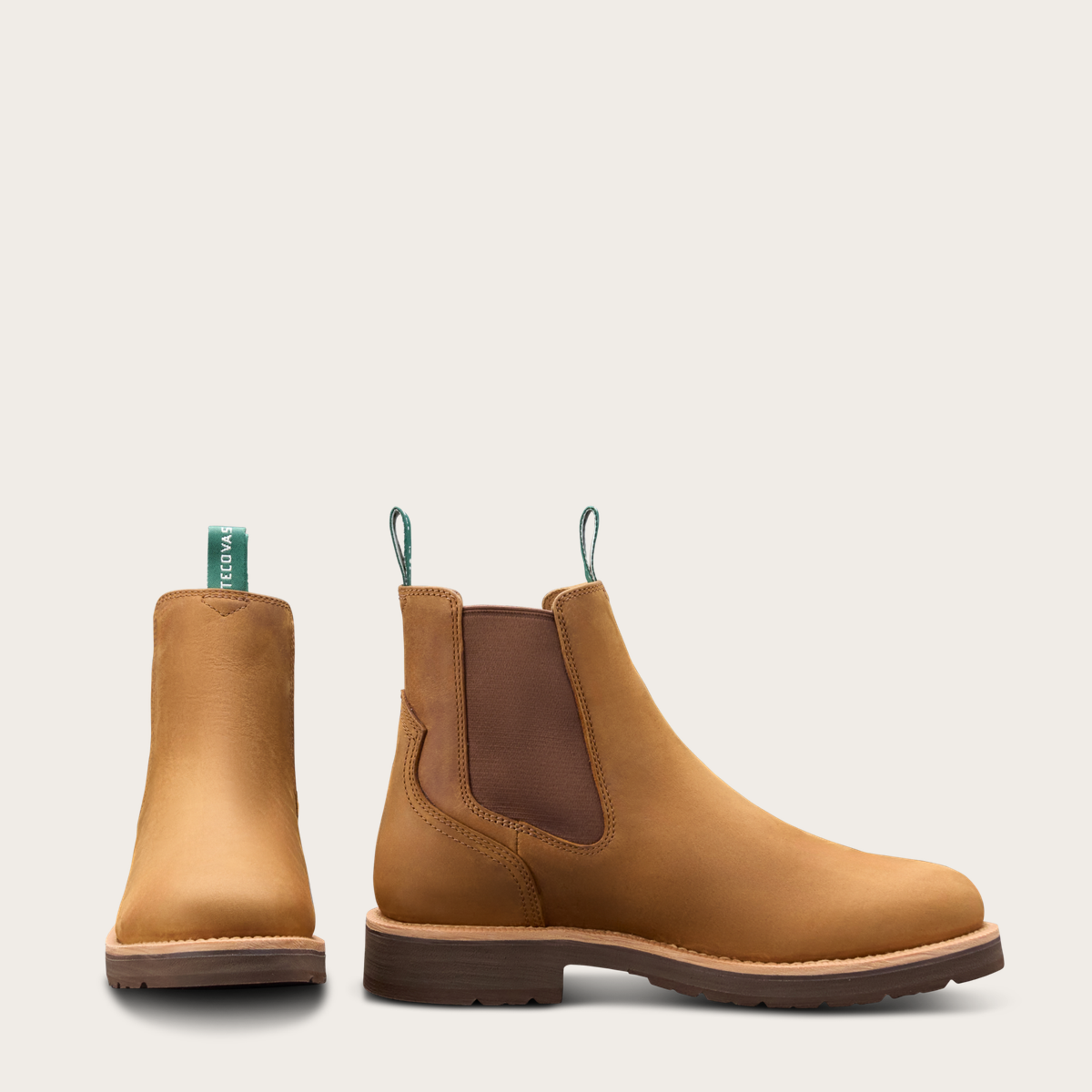 Tecovas Men's The Rugged Chelsea Cowboy Boots, 1 Shaft, Light Tobacco, Cowhide, 3 Heel, 12.5, EE-Wide