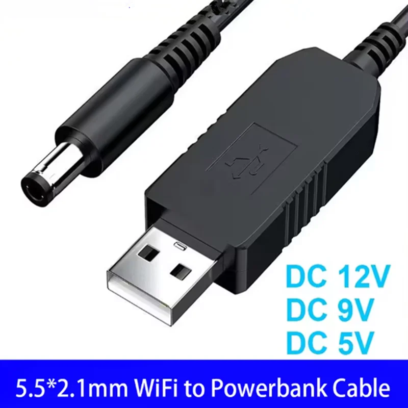5,5*2,1mm USB DC 5V zu 12V 9V Power Kabel Für Router WIFI Modem fan Adapter Draht USB Boost Modul Konverter Image