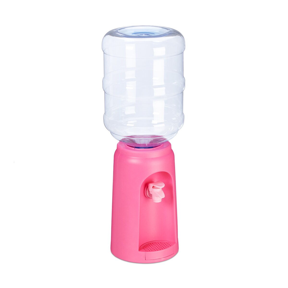 Relaxdays Wasserspender mit Tank & Zapfhahn, Tisch Trinkwasserspender Büro, 4,5 l, Kunststoff, H x D: 47,5 x 17 cm, pink Image