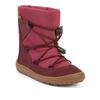 Barfußschuh FRODDO "BAREFOOT TEX TRACK", Kinder, Gr. 25, rot (bordeaux pink grau), Veloursleder, Textil, colorblocking, sportlich, Schuhe, Snowboots, Winterstiefel mit TEX-Membrane