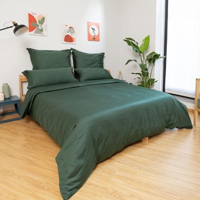 Bettwäsche WOLKENFELD "Edel Mako-Satin Bettwäsche, unfassbar weich", waldgrun, B/L: 220cm x 240cm, 2 St., Mako-Satin, B/L: 40cm x 80cm & 40cm x 80cm, Mako-Satin, Obermaterial: 100% Baumwolle, Bettwäsche, 135x200 cm, 155x220 & Übergrößen I inkl.... Image