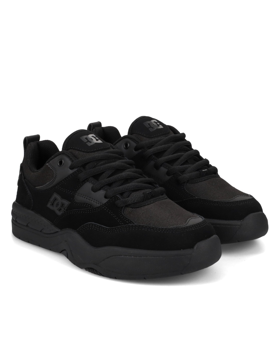 Sneaker DC SHOES "DC Ascend", Herren, Gr. 7,5(40), schwarz (schwarz, schwarz, schwarz), Obermaterial: Leder (Kuh) / Futter: Textil / Außensohle: Gummi, Schuhe Sneaker