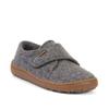 Hausschuh FRODDO "BAREFOOT WOOLY", Kinder, Gr. 23, grau, Wolle, Basic, Schuhe, Klettschuh, Kindergartenschuh mit Wollfutter