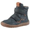 Barfußschuh FRODDO "BAREFOOT TEX WINTER", Kinder, Gr. 26, blau (dunkelblau), Leder, casual, Schuhe, Klettschuh, Winterstiefel mit TEX-Membrane