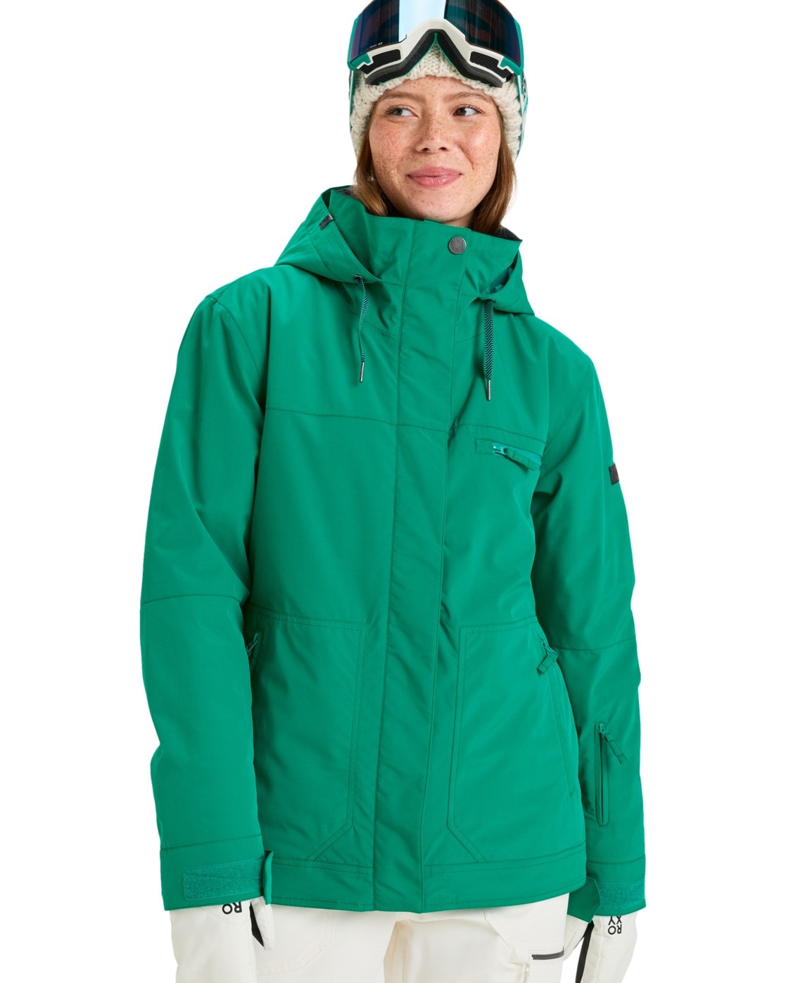 Snowboardjacke ROXY "Brylee 10K", Damen, Gr. L, grün (vivid grün), 100% Polyester, Jacken Image