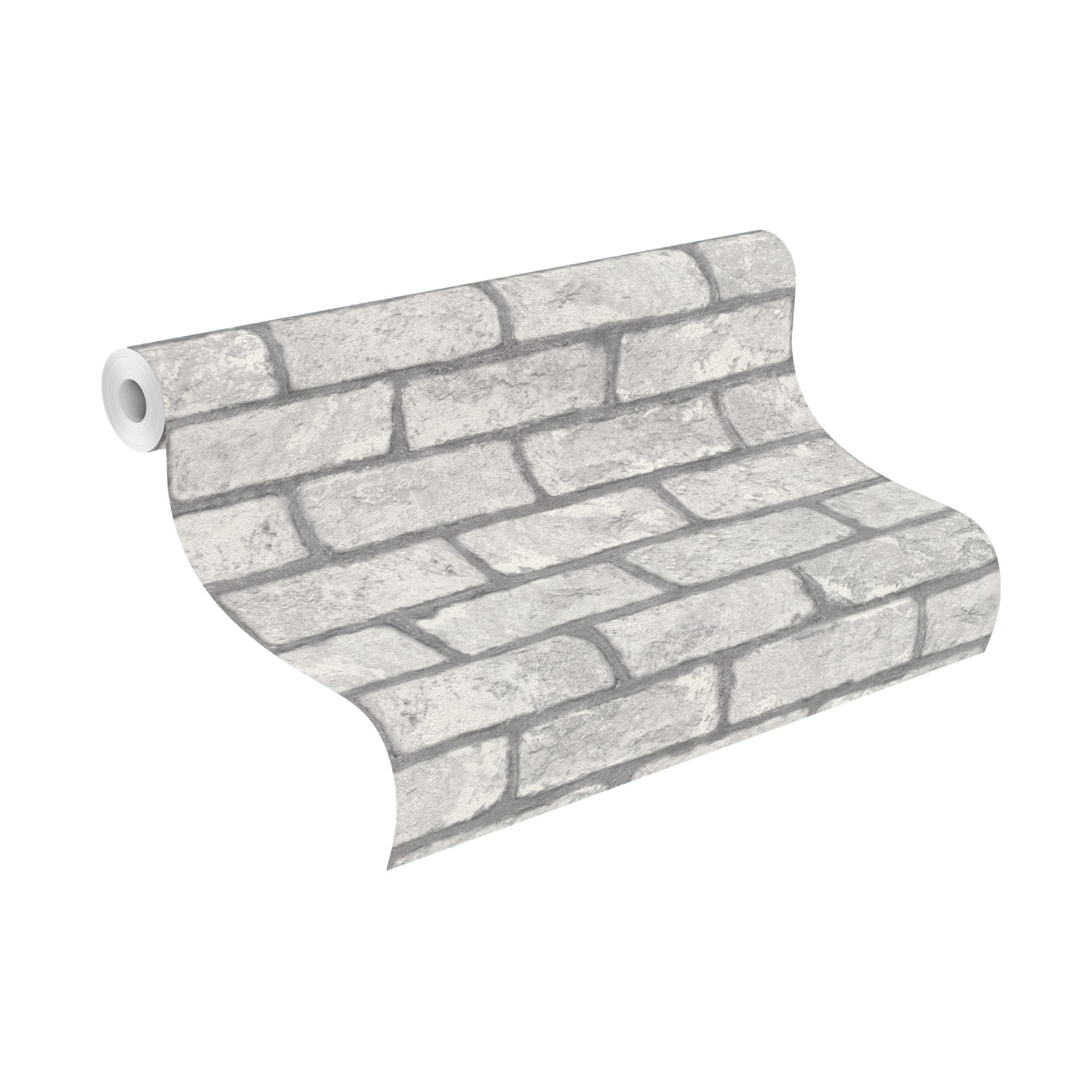 Papiertapete RASCH "Papiertapete mit Steinoptik in Grau", grau, B:53m L:10,05m, Papier, Tapeten, Steinoptik