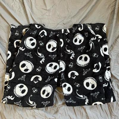 Disney Pants | Disney Unisex Nightmare Before Christmas Fuzzy Pajama Pants. | Color: Black/White | Size: M