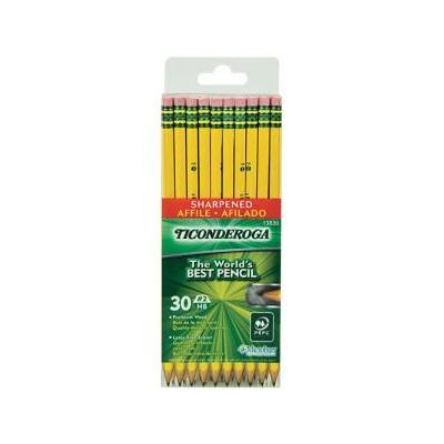 Dixon Ticonderoga 30pk Pre-Sharpened Pencil, Yellow