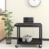 Luxor LP Carts Series Open Shelf TV Cart Plastic in Black | 27 H x 24 W x 24 D in | Wayfair LP27E-B