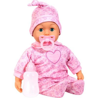 Babypuppe BAYER "First Words Baby, 38 cm, Schafe rosa", schafe rosa, Puppen, Kinder, mit Schlafaugen und Babygeräuschen Image