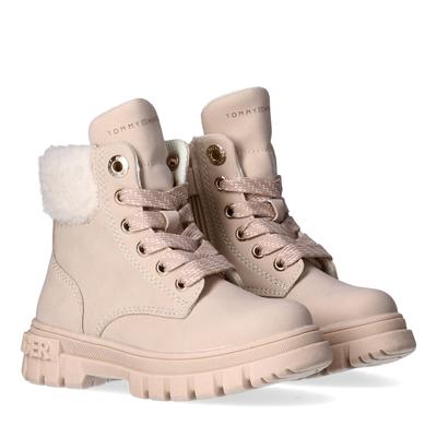 Schnürboots TOMMY HILFIGER, Kinder, Gr. 25, beige, Synthetik, Textil, modisch, Schuhe, Winterboots, Schnürstiefel mit Blockabsatz Image