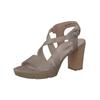 High-Heel-Sandalette PAUL GREEN "Paul Green Sandalen Glattleder", Damen, Gr. 40, grün (khaki), Glattleder, casual, Schuhe