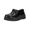 Schnürschuh CLARKS "Clarks Halbschuhe Leder", Damen, Gr. 41, schwarz (schwarz lack), Leder, casual, Schuhe