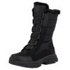 Winterstiefel RIEKER SPORT, Damen, Gr. 38, schwarz, Textil, Leder, Lederimitat, unifarben, casual, Schuhe, Snowboots, Winterboots mit wasserabweisender TEX-Membrane