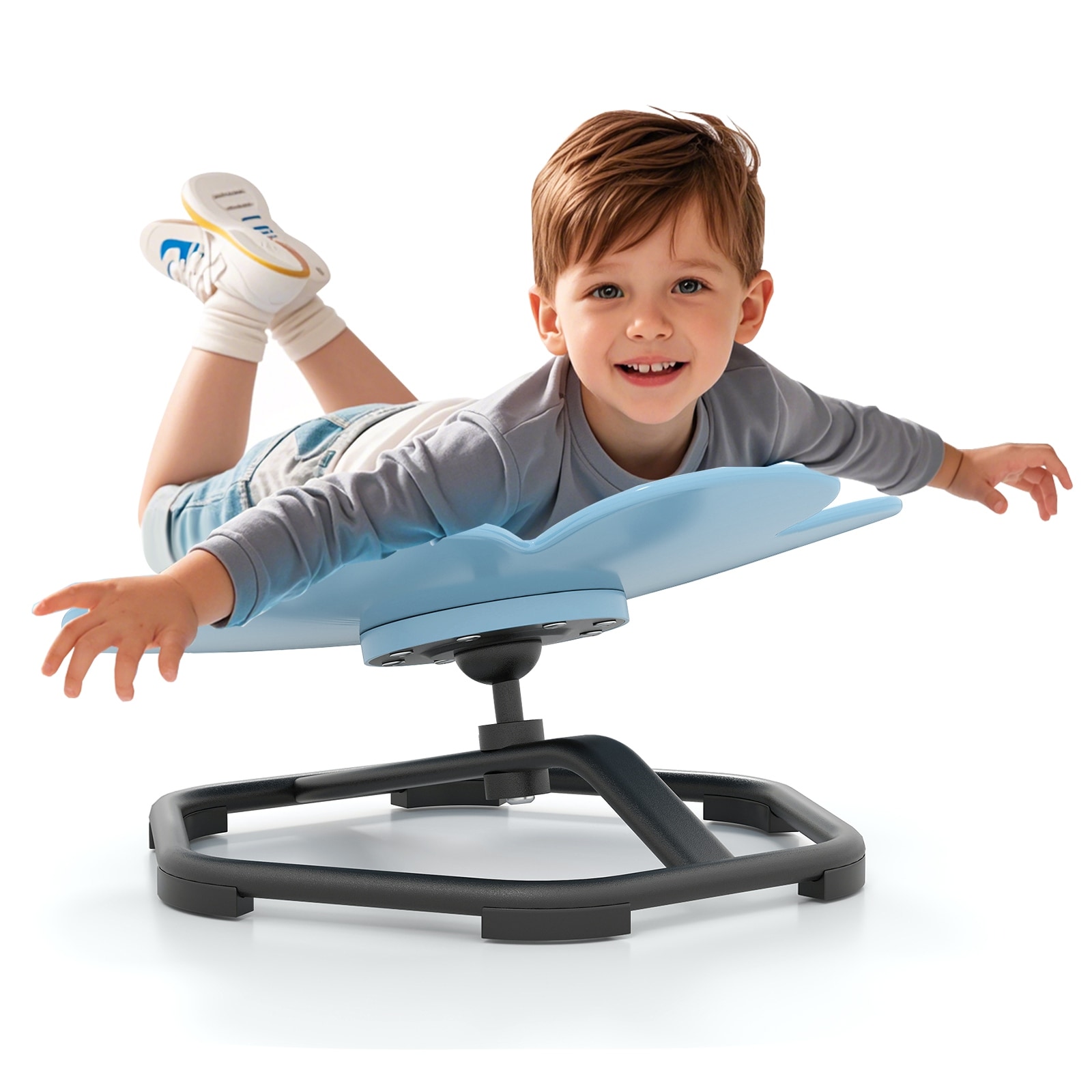 PP Kids Swivel Chair with 360-degree Spin, Petal Seat and Metal Base - 21