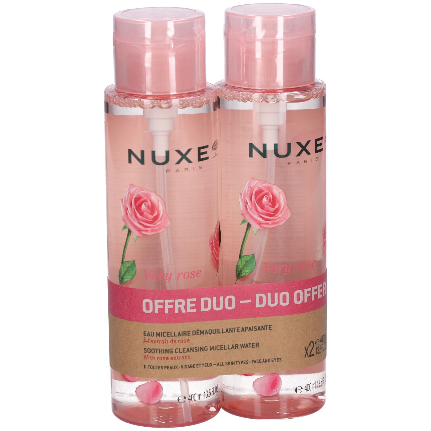 Nuxe Very Rose Mizellenwasser Duo 400 1 St Kombipackung