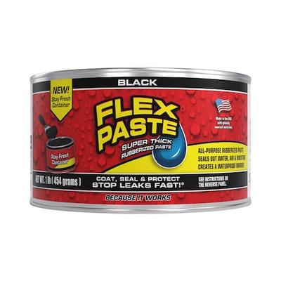FLEX SEAL PFSBLKR16 Flex Paste, Can, Black, Not Applicable