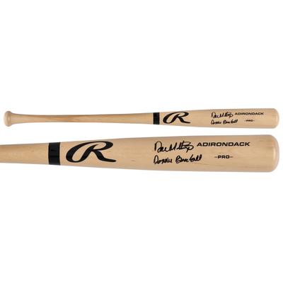 Von Don Mattingly, New York Yankees, signierter blonder Rawlings Pro-Schläger mit der Aufschrift „Donnie Baseball“