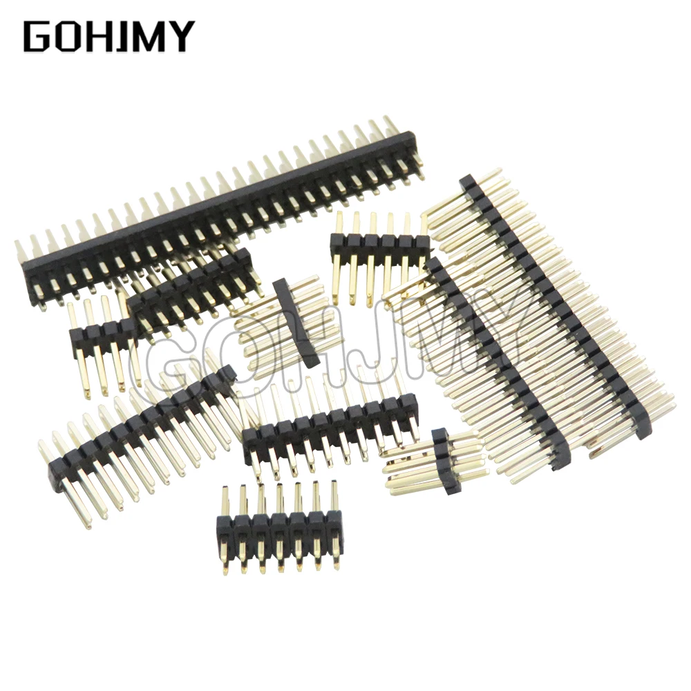 10PCS 1,27mm Zweireihig Männlich 2 ~ 40P Abtrünnigen PCB Board Pin Header Stecker Streifen Pinheader 2*3/4/5/6/7/8/10/12/15/20/40p 3-50P Image
