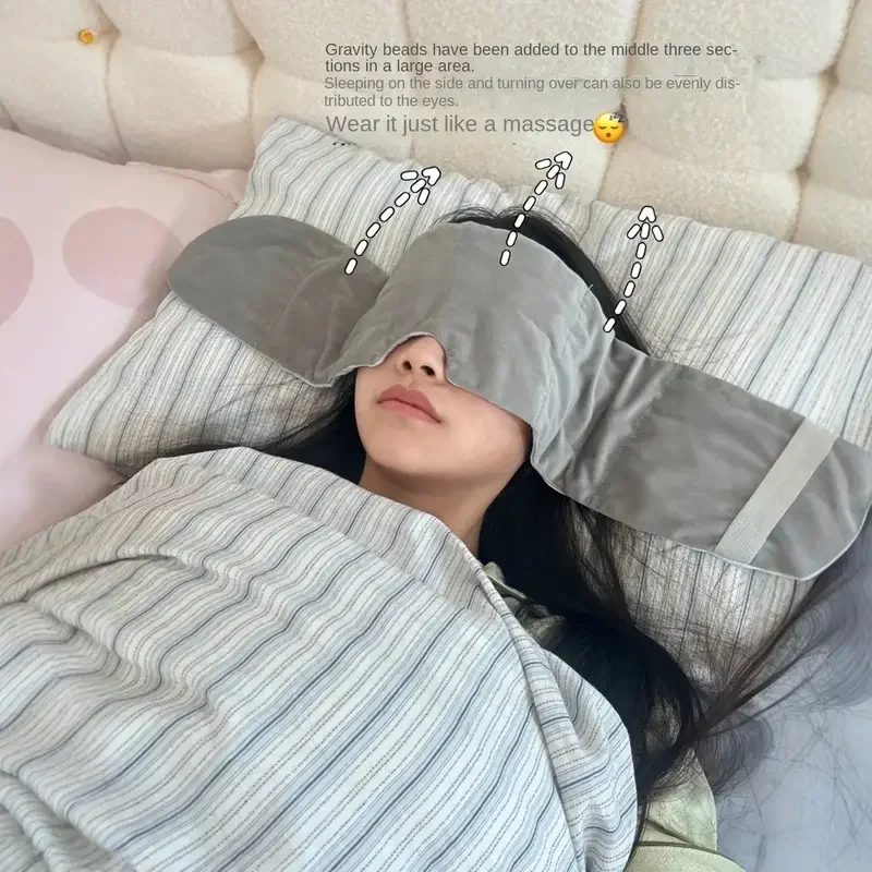 Schwerkraft-Schlafmaske, gewichtete Augenmaske, lichtblockierendes Stirnband, Müdigkeitslinderung, Schlafmittel für Männer und Frauen, Entspannungswerkzeug, Weihnachten Image