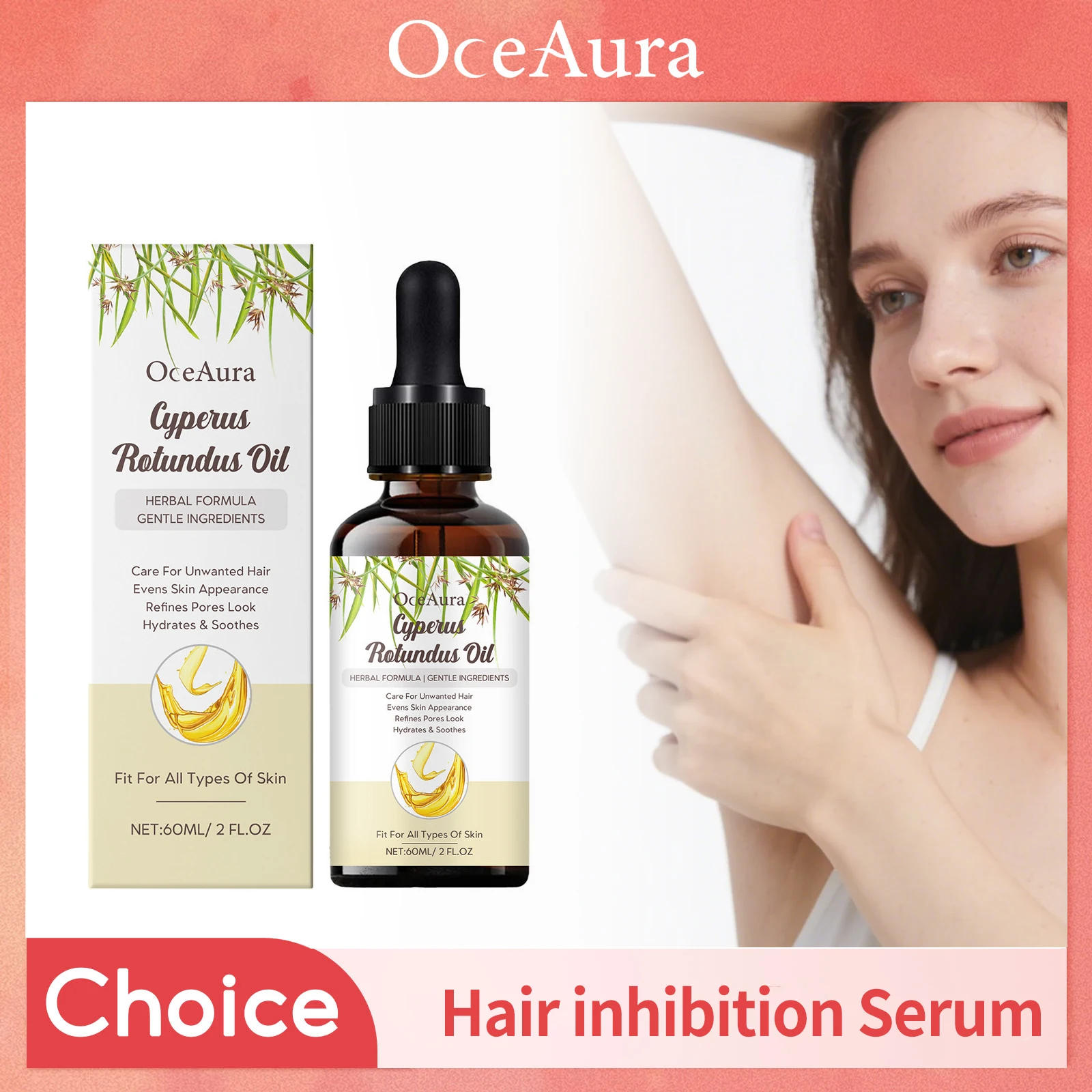 Cyperus Rotundus After Shave Oil Haarwachstumshemmer Lindert trockene Haut Peeling Beruhigend Nähren Beruhigendes Haarentfernungsöl Image