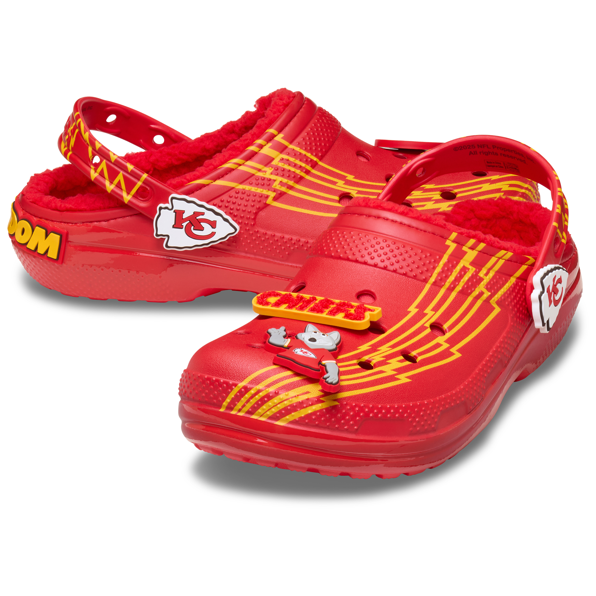 Unisex Crocs Kansas City Chiefs Classic Lined Clog