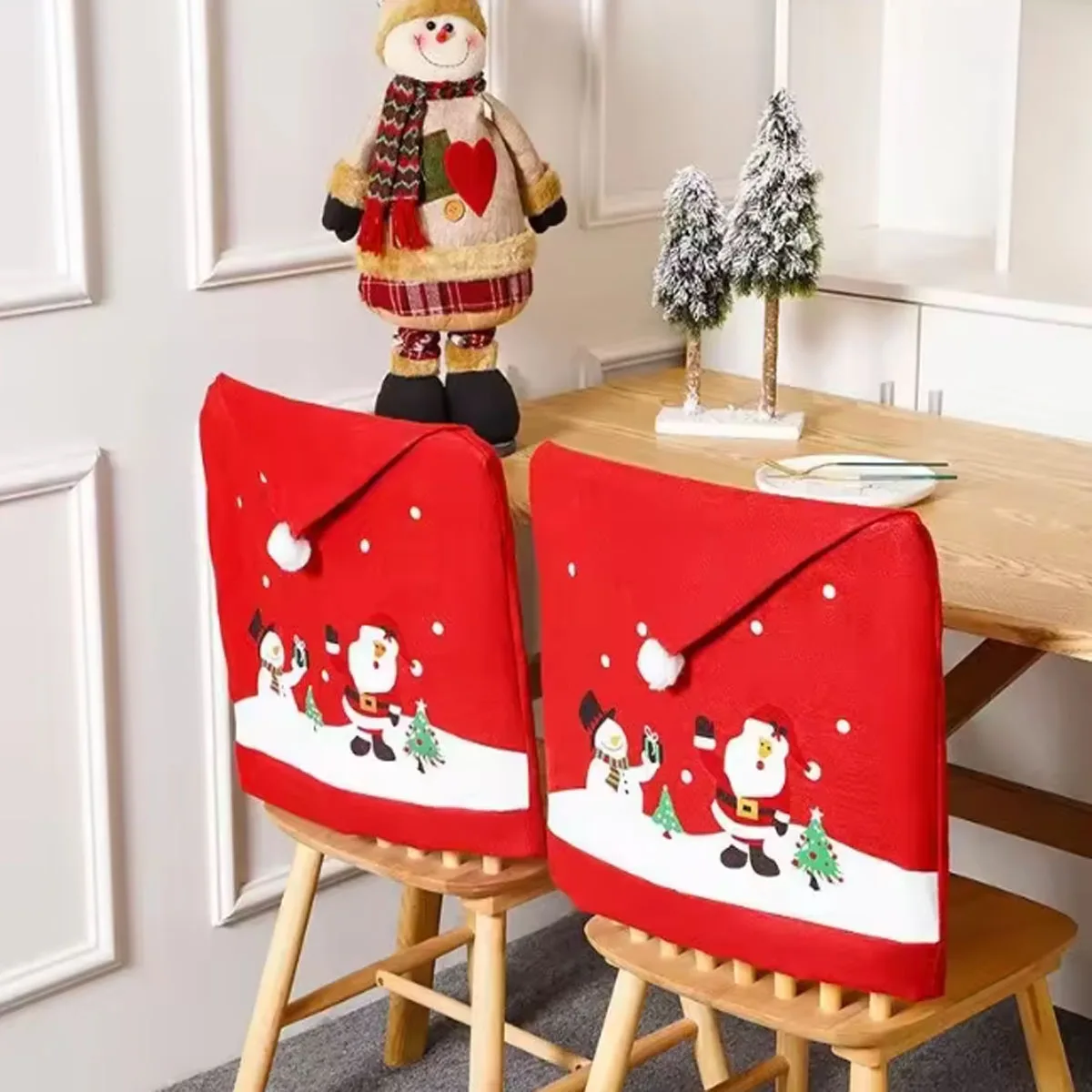 1pc-Stuhl Abdeckung Weihnachten Party Home Decor Weihnachten Esszimmer Stuhl Dekorationen Zubehör Geschenke Image
