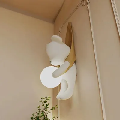 Led wall lamp bedroom bedside lamp reading wall lights children Wall Sconce eye protection kid's room decorative lamps bear