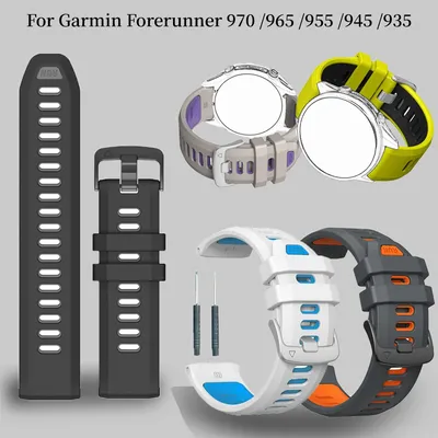 Smart Watch Strap 22 mm Silikon-Uhrenarmband für Garmin Forerrunner 970 Forerrunner 955 965 935 945 Herren-Sportuhrenarmband