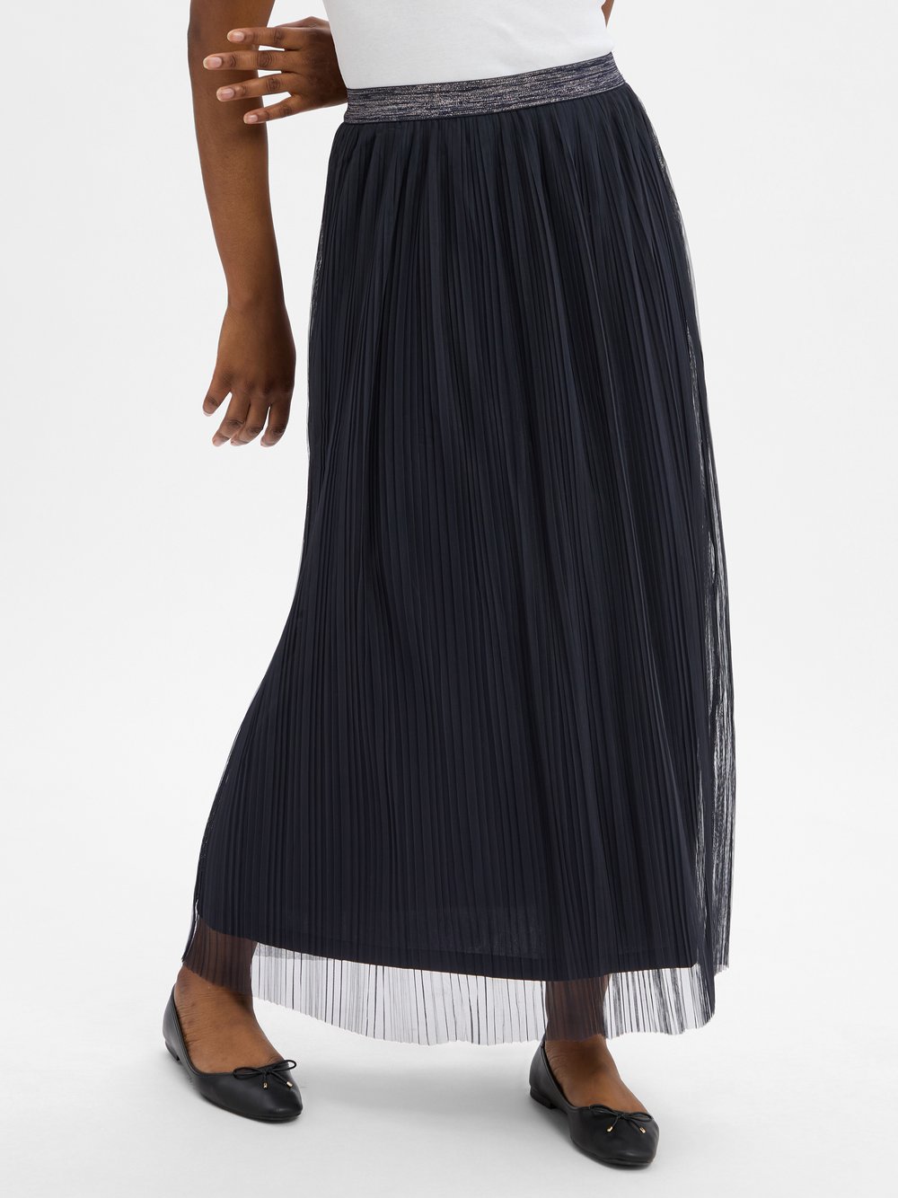 Nümph Maxi-Plisseerock Damen marine, 44 Image