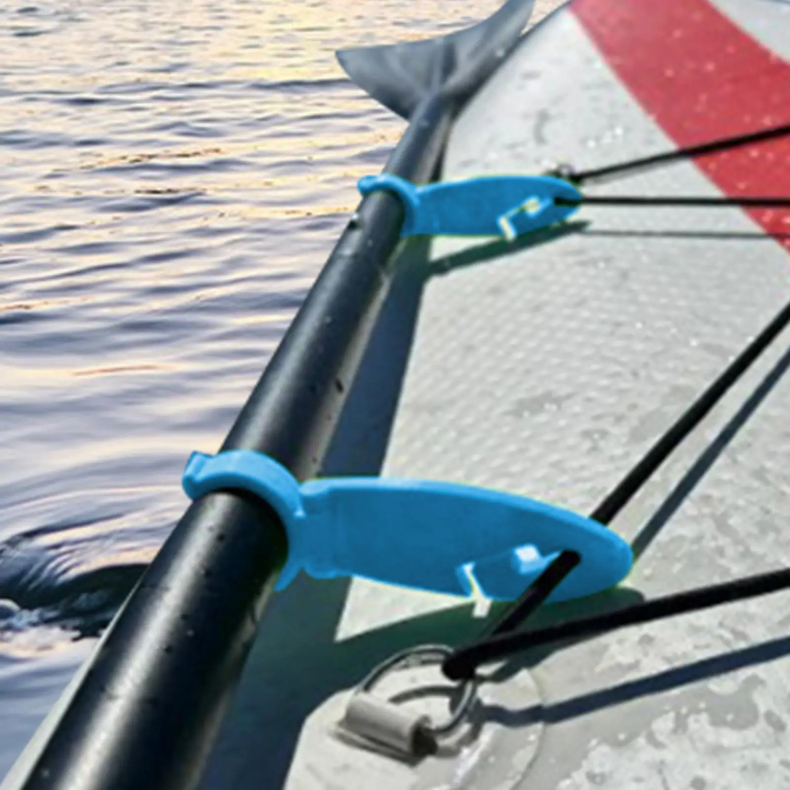 2 Stück Stand Up Paddle Board Clips Doppelpadel Board Halter Erweiterbare Befestigungsklemmen für Kajakfahren Wassersport Zubehör Image