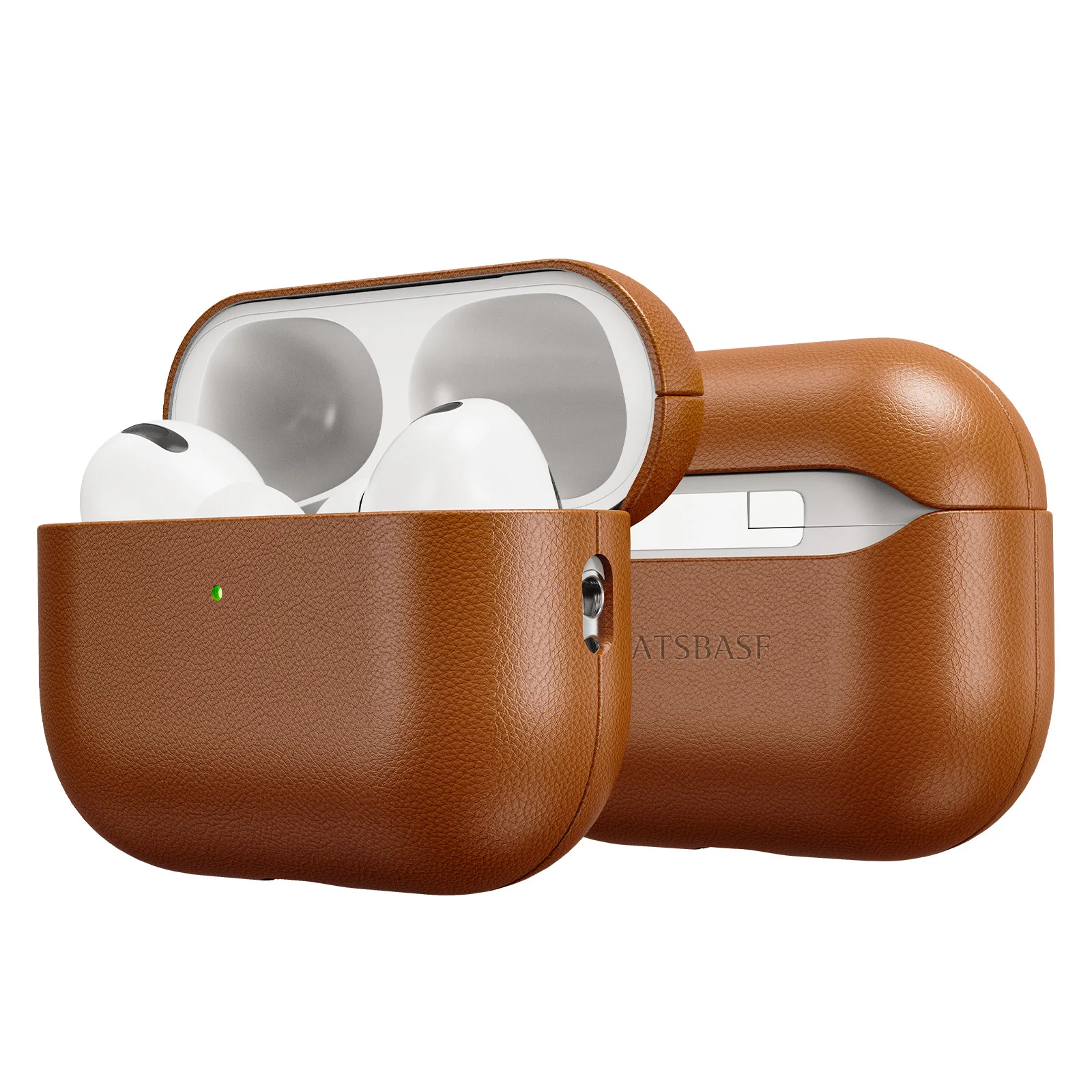 Oatsbasf Kopfhörer-Schutzhülle aus echtem Leder für AirPods Pro 3, luxuriöse Kopfhörer-Abdeckung für Airpods Pro 3, stoßfest, mit Haken Image