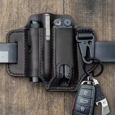 Leather Sheath for Leatherman Multitool EDC Pocket Organizer Hunting Tactical Knife Pouch Camping Outdoor Gear Accessory